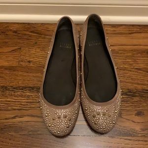 Stuart Weitzman, size 7.5, brown with gold hardware